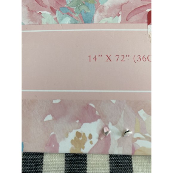 FARMHOUSE EASTER TABLE RUNNER 72" X 14" NEW Black Gingham Checked New - Picture 3 of 3